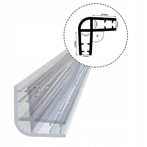 Joint de cabine de douche DK09 6-7 mm 20 cm