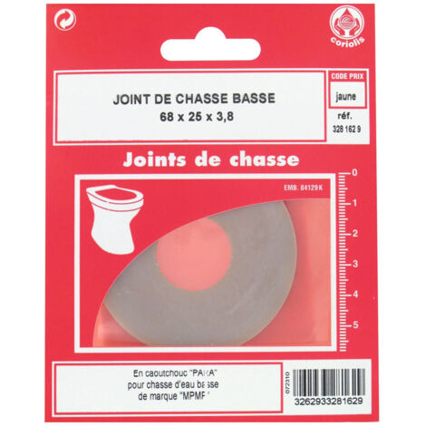 Joint de chasse basse caoutchouc blond Gripp Diamètre int 25mm Ext 68mm