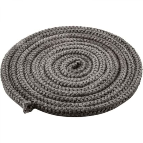 Joint de Cheminée Porte de Poêle Cordon 10 mm x 4 m, Corde Ignifuge en Fibre de Verre pour poêle, cheminée, Four, chaudière, résistant jusqu'à 450-550 ℃，noir