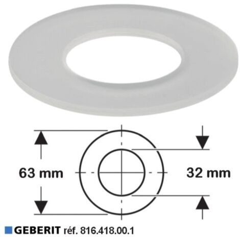 Joint de cloche Ø63x32mm – Mécanisme de chasse d'eau en silicone – Étanchéité durable pour réservoirs Geberit – Installation sans outils