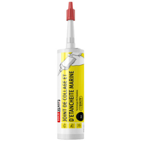 Joint de collage et d'étanchéité marine SOLOPLAST - noir - 310ml
