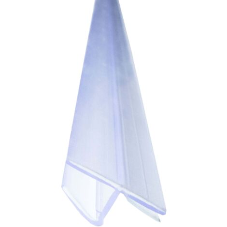 Joint de douche Joint de butée 180 degrés Transparent Ouverture d'un côté de la porte de douche, Lèvre de douche en PVC, Joint d'étanchéité pour douche - pour épaisseur de verre 6mm