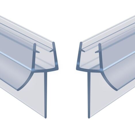 Joint de Douche pour Paroi en Verre, 40CM 2PCS Barrière de Douche, Joint Porte Douche pour Vitre 4-6mm, Joint d'Étanchéité Cabine Douche Barrière Pliable, PVC Extra-épais (Transparent)