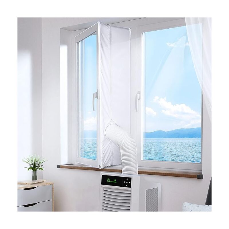 Joint de fenêtre de climatiseur mobile, joint de fenêtre de climatiseur blanc étanche pour arrêter les courants d'air chauds (300 cm)