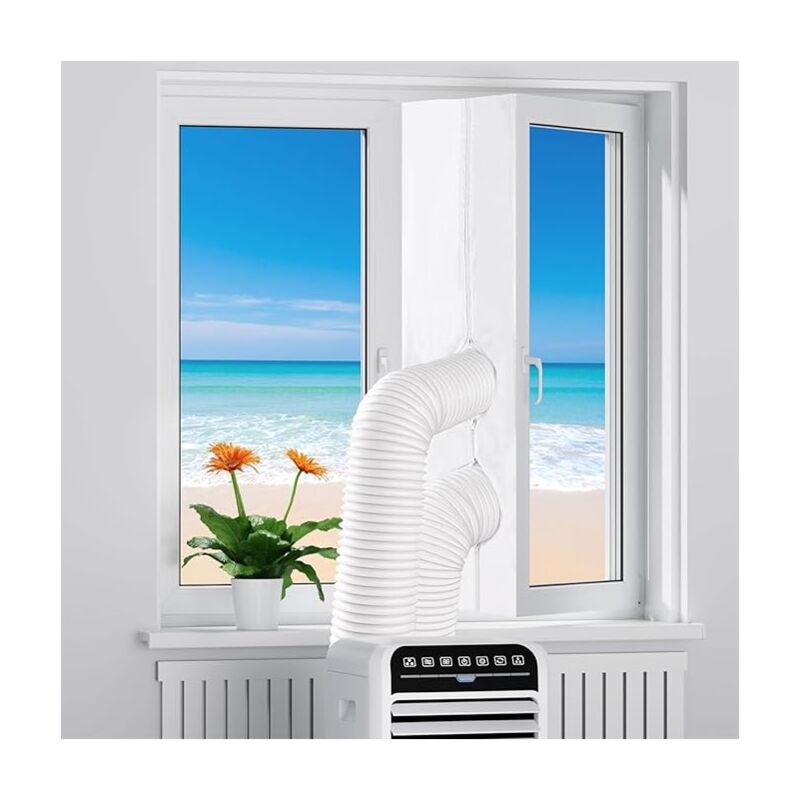 Joint de fenêtre pour climatiseur mobile 400 cm, passage de fenêtre pour climatiseur, tuyau d'évacuation, fenêtre battante, climatiseur mobile,