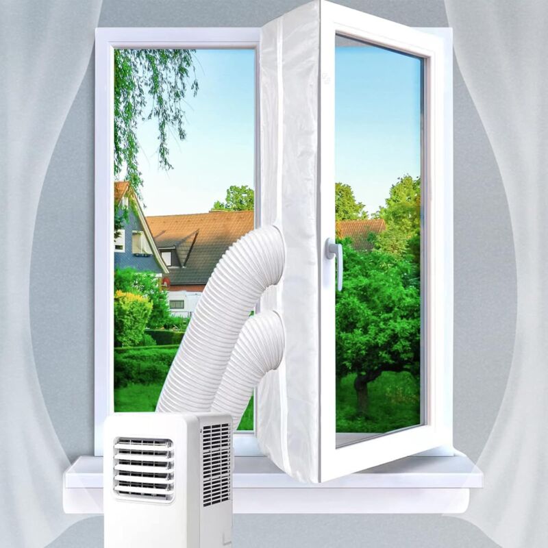 Joint de Fenêtre pour Climatiseurs Mobiles et Séchoirs à Sèche Linge(400CM) - Kit Calfeutrage Climatiseur - Protection d'échange d'air sur la Fenêtre
