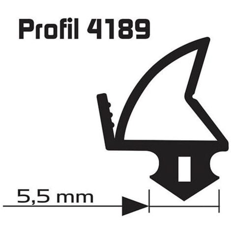 Joint de feuillure d'ouvrant noir Profil 25m 4189 pour fenętres et portes en plastique