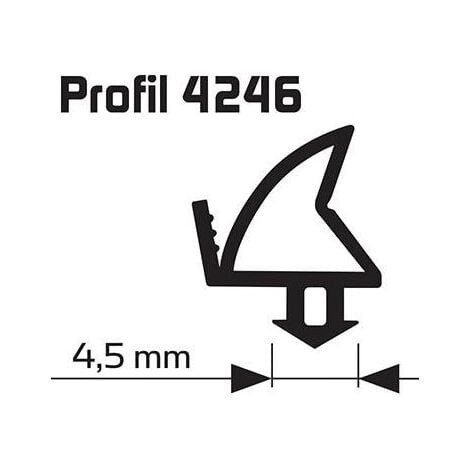 Joint de feuillure d'ouvrant noir Profil 25m 4246 pour fenętres et portes en plastique