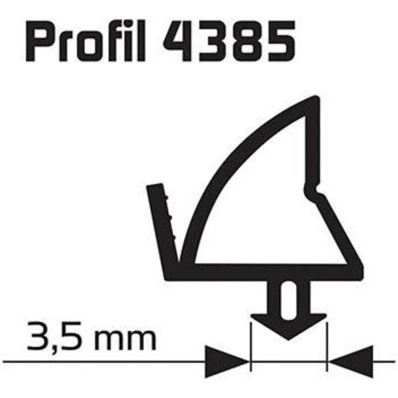 Joint de feuillure d'ouvrant noir Profil 25m 4385 pour fenętres et portes en plastique