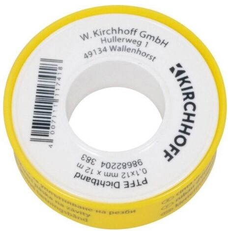 Joint de filetage PTFE 0,1x12mmx12m DVGW