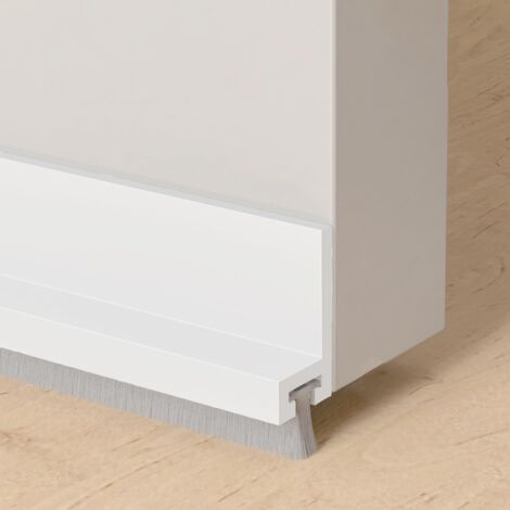 Joint De Porte 100cm Blanc Auto-Adhésif Isolation Phonique Boudin Porte Joint Brosse Peut Être Coupé à La Taille Pour Bas De Porte (blanc, 100cm)