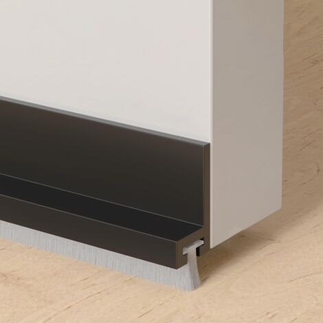 Joint De Porte 100cm Blanc Auto-Adhésif Isolation Phonique Boudin Porte Joint Brosse Peut Être Coupé à La Taille Pour Bas De Porte (noir, 100cm)