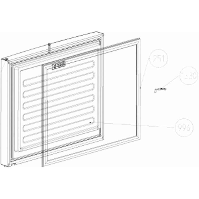 Image of Guarnizione della porta del congelatore (codice 251) - Frigorifero, congelatore Beko 4347223