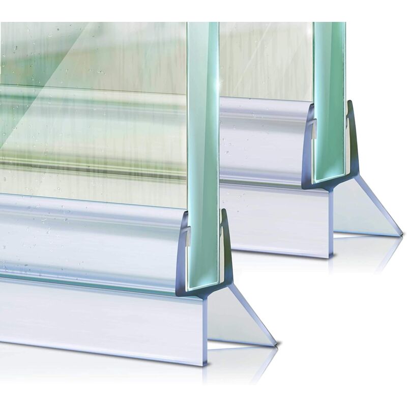 Joint de porte de douche pour paroi de douche de 3m - Guide d'eau étendu - Joint de porte de douche idéal pour les portes en verre de 6,7,8 mm dans