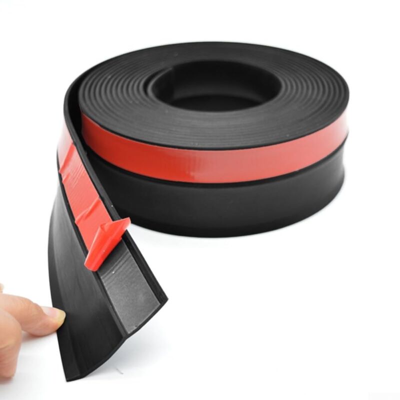 Joint de porte de garage universel, joint de porte de garage, joint de bas de porte de garage en caoutchouc polyvalent avec clous (6M)