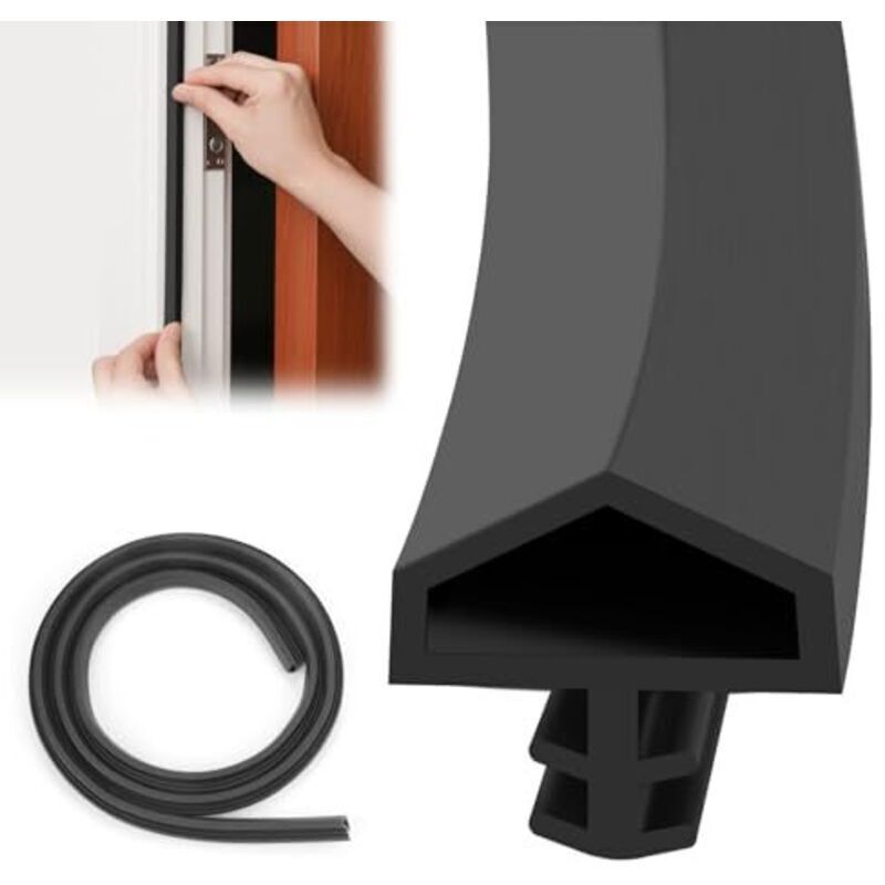 Joint de porte en TPE, profilé d'étanchéité, joint de cadre de porte pour isolation acoustique, joint de porte intérieure 12 mm, blanc, disponible en