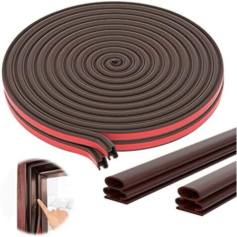 Joint de porte et fenêtre en caoutchouc silicone 10m – Bande de scellage I-profil – Adhésif fort – Isolation phonique et thermique