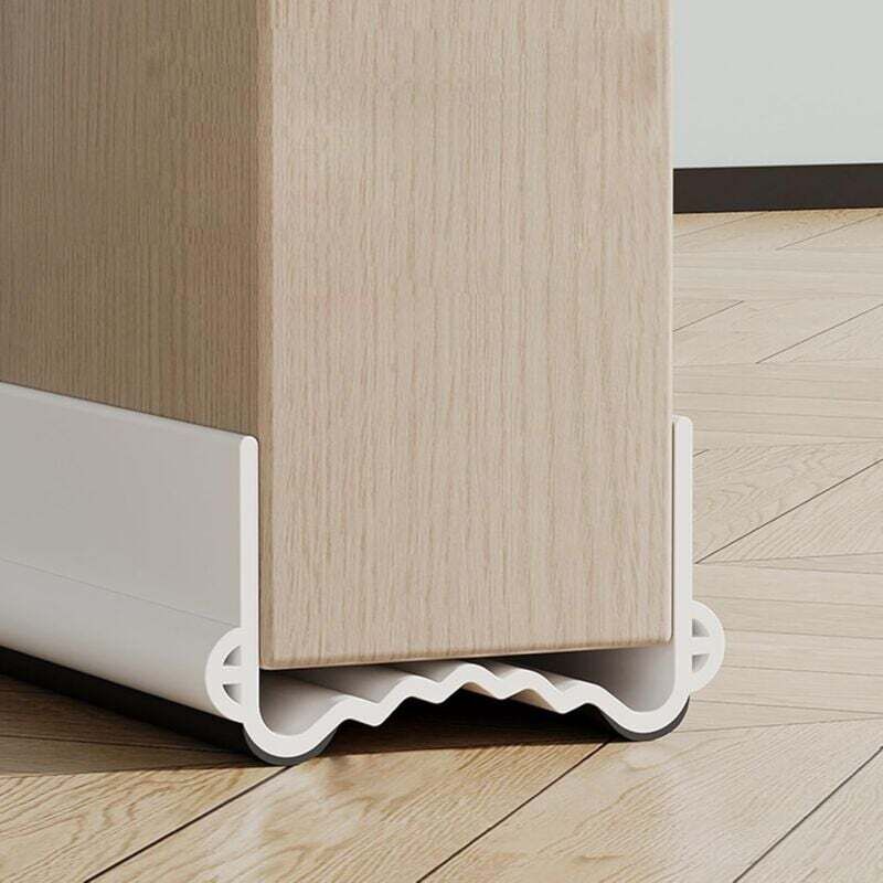 Joint de porte isolant 100 cm, anti-froid, anti-bruit, protection contre les courants d'air et les insectes (blanc, largeur 3,5-5,5 cm)
