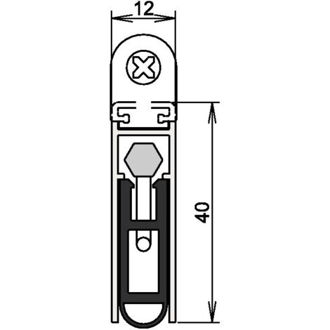 Joint de porte Kaltfeind Allround® 1-1075 1-s.L.1083mm aluminium argent f.HLT L/R ATHMER