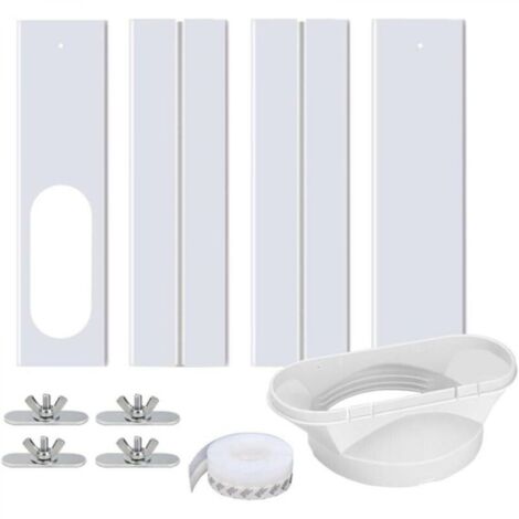 Joint de porte pour climatiseur portable avec adaptateur universel 13/15 cm, verrouillage de sécurité et joint pour climatiseur/déshumidificateur portable sur porte/fenêtre