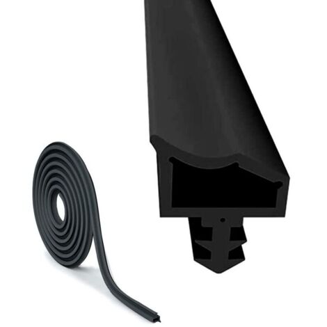 Joint de Porte PVC Haute Qualité - 10m (Largeur Rainure 4mm, Profondeur 7mm, Pliage 12mm)