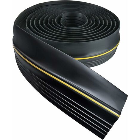 Joint de seuil de porte de garage universel résistant aux intempéries - 13 mm d'épaisseur - Noir (1 m de longueur) Ephé