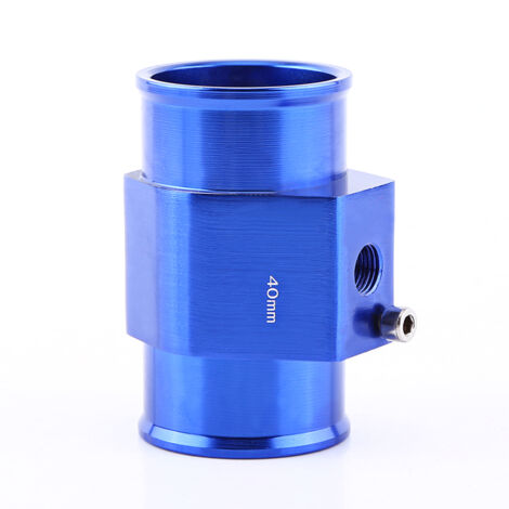 Joint de température de l'eau universel en aluminium voiture joint de température de l'eau tuyau tuyau capteur jauge adaptateur bleu, 26 28 30 32 34 38 40mm en option(40mm)
