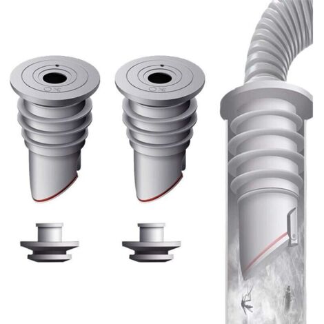 Joint de Tuyau de Machine à Laver, 2 Pièces 35-40mm Gris Bouchon Anti Odeur Machine à Laver Bouchon D'Étanchéité de Tuyau D'Évacuation, Joint de Tuyau de Vidange Déodorant pour Domestique