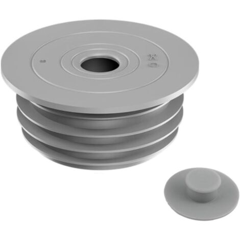 Joint de Tuyau de Machine à Laver, Bouchon Anti-Odeur pour Cuisine et Salle de Bain, Joint d'Étanchéité pour Tuyau de Vidange d'Eau, pour Tuyaux de 70-75MM Canalisations d'Évier Gris (L)