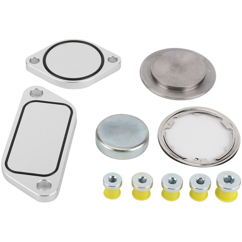 Jeffergarden - Joint de vanne egr, Kit de prise egr 5 pièces joints en alliage d'aluminium + 5 pièces bouchons en caoutchouc pour moteur isx 15