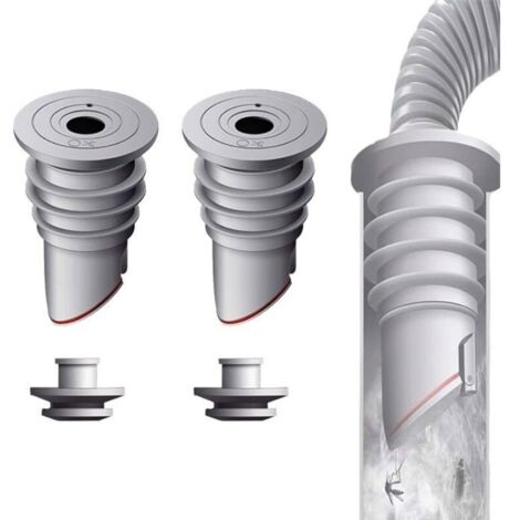 Joint de Vidange Machine à Laver 35-40mm - 2 Pièces Anti-Odeur Gris - Bouchon Étanche pour Évacuation Eau (Usage Domestique)