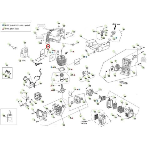 Joint d'échappement de débroussailleuse ORIGINAL ACTIVE 6.5 tarière t152 023955