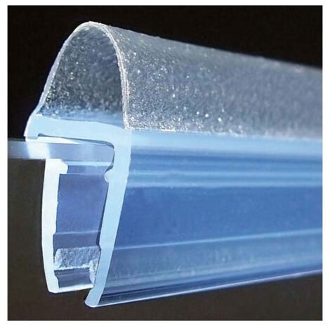 Joint d'étanchéité bi-dureté translucide tubulaire – Pour verre 6 à 8 mm – Longueur 1950 mm – Installation facile pour douche – Adler