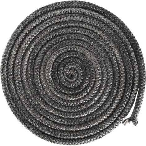 Joint d'étanchéité de cheminée - 4 m - Pour cheminée - Joint de porte - Accessoires pour cheminée - Fumoir - Fil en fibre de verre - Diamètre : 10 mm