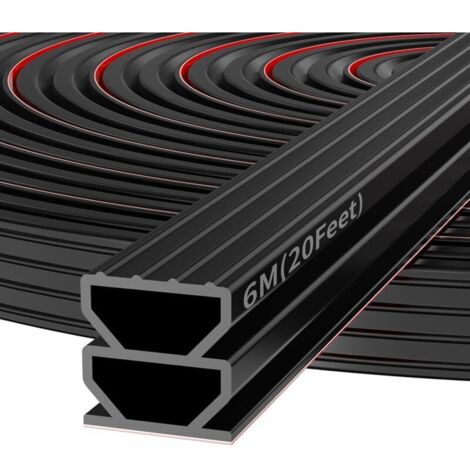 Joint d'étanchéité en caoutchouc auto-adhésif joint de porte et fenêtre noir 1 x 6 m
