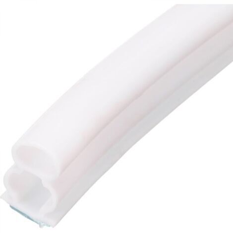 Joint d'étanchéité en caoutchouc pour portes et fenêtres, 6 m (20 pieds), en forme de D, pour un espace de 0,9 à 1,1 cm (0,35 à 0,45 pouce),blanc