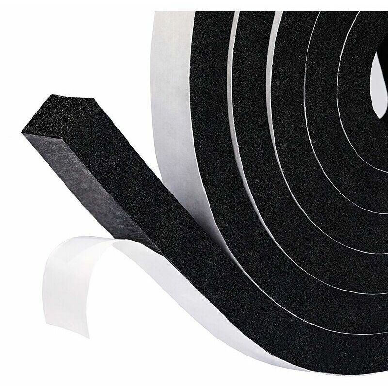 Joint d'étanchéité en mousse adhésive pour porte et fenêtre, 15 mm x 8 mm x 2 m, joint d'étanchéité inférieur, isolation anti-collision et