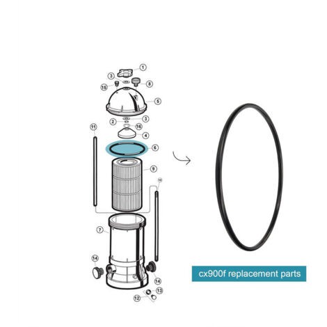 Joint d’Étanchéité en O-Ring Hayward CX900F – pour Cartouche Filtrante et Séparateur