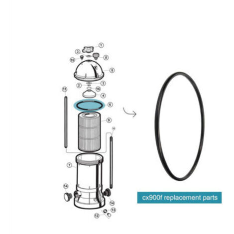 Joint d’Étanchéité en O-Ring Hayward CX900F – pour Cartouche Filtrante et Séparateur
