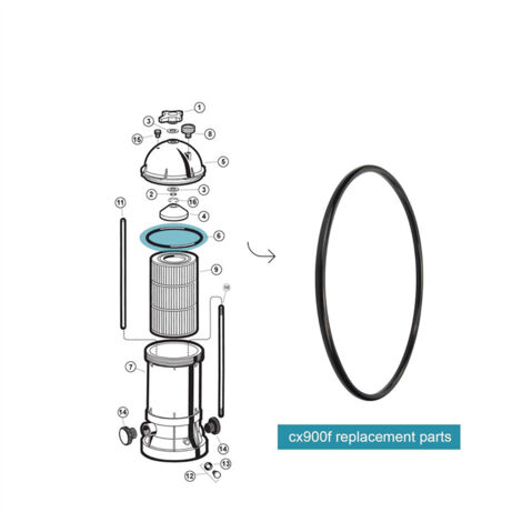 Joint d’Étanchéité en O-Ring Hayward CX900F – pour Cartouche Filtrante et Séparateur