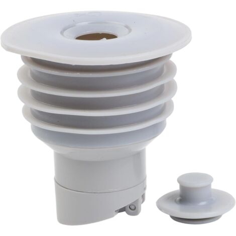 Joint d'étanchéité en silicone à 7 couches, anti-odeur et anti-débordement avec rebond automatique à 90° pour évier de cuisine, salle de bain, machine à laver, gris (1 60-65 mm)