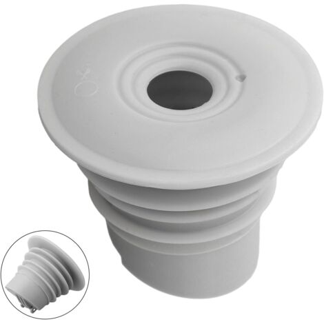 Joint d'étanchéité en silicone à 7 couches, anti-odeur et anti-débordement avec rebond automatique à 90° pour évier de cuisine, salle de bain, machine à laver, gris (35-40 mm)