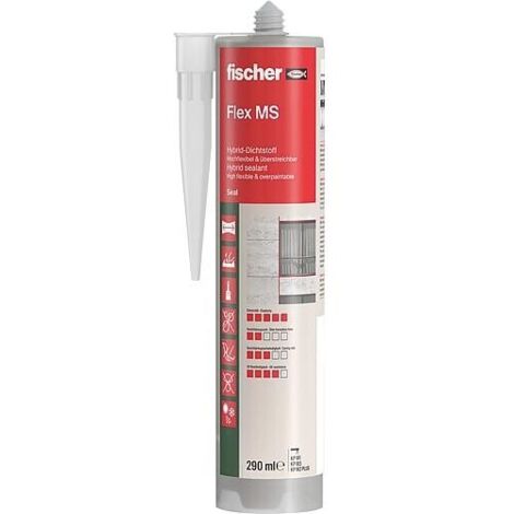 Joint d'étanchéité Fischer Flex MS gris, 290 ml