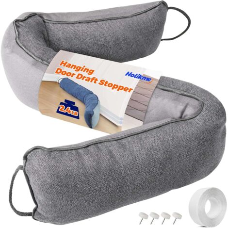 Joint d'étanchéité lesté pour porte de 91 cm (36 pouces), robuste, pour bas de porte, isolation phonique et thermique, protection contre les courants d'air, gris.