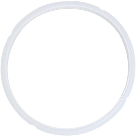 Joint d'étanchéité pour autocuiseur électrique 5/6L QT, joint en silicone blanc laiteux semi-transparent, DUO60 avec quatre encoches à l'extérieur.