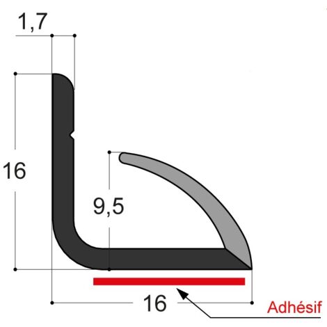 Joint d'étanchéité pour cadres de porte jeux de 7 à 9mm - JOINT DUAL - F7-22