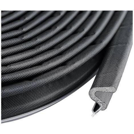 Joint d'étanchéité pour porte et fenêtre, bande insonorisante de 18,3 m (60 pieds), noir