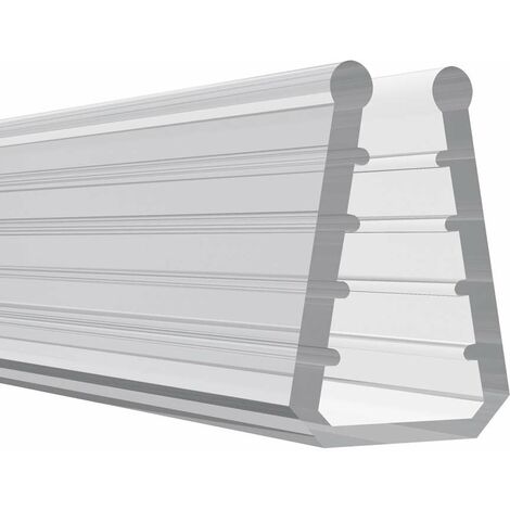 Joint d'étanchéité vitre verre en silicone translucide 6 mètres Profil Porte douche Coulisse Meuble Tablette Vitrine, hauteur 8mm épaisseur de verre 8mm