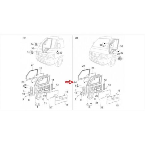 Joint divers origine pour Auto Piaggio 1300 Porter 2009 à 2020