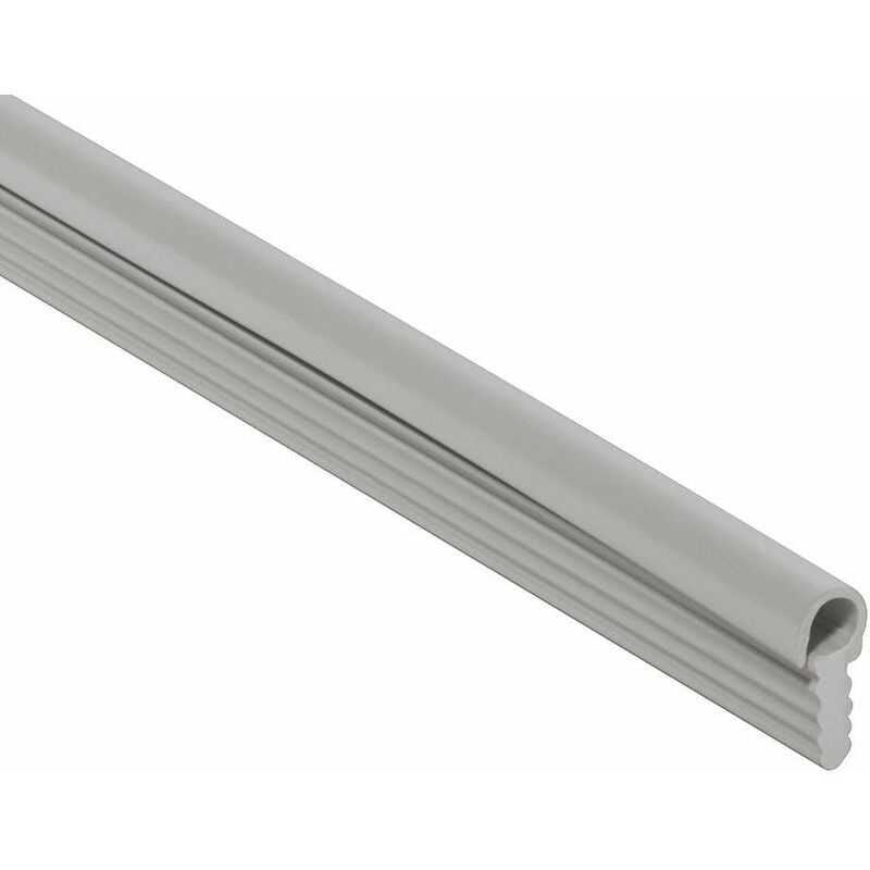 Joint d'étanchéité avec traverse harpon lèvre ronde en plastique gris à enfoncer 13 x 5mm Profil Infiltration Paroi Plinthe Queue de sapin Humidité